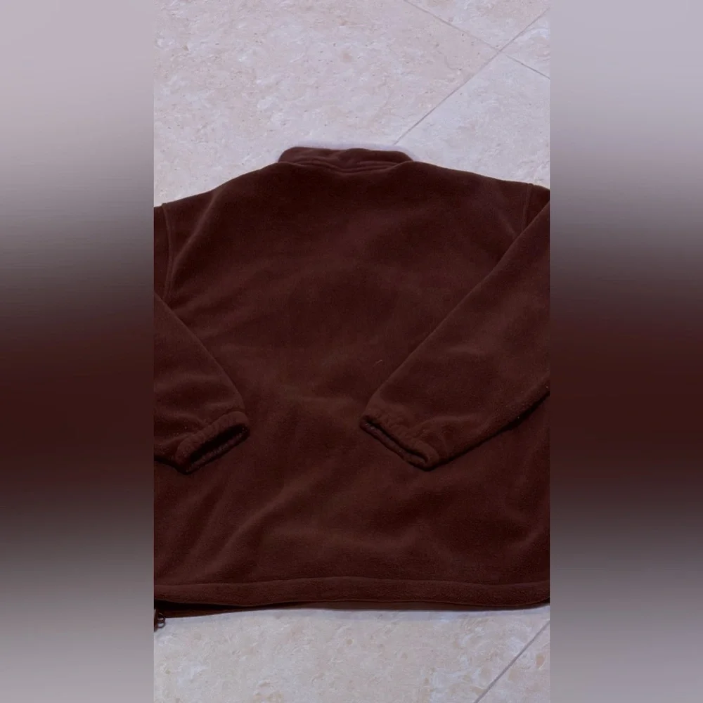 GOGO Sports Inc San Francisco , CA Brown Fleece Zip-Up Jacket Women Small - Picture 8 of 9
